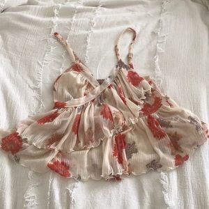 Free people floral tank top